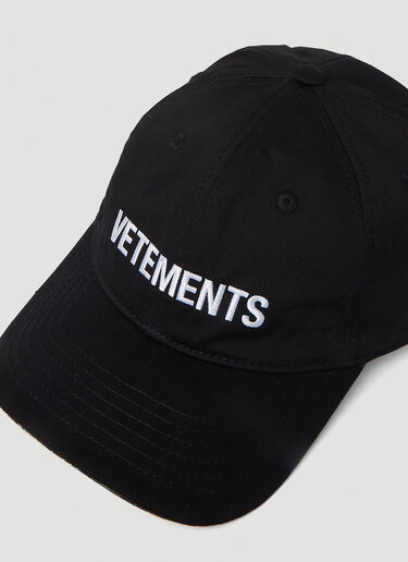 VETEMENTS Iconic Logo Baseball Cap Black vet0251018