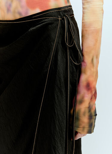 Acne Studios Satin Wrap Skirt Black acn0255010