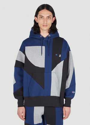 Champion x Anrealage Contrast Panel Hooded Sweatshirt Grey chn0151001
