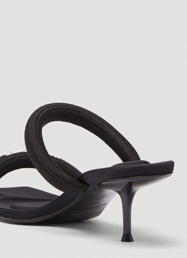 Alexander Wang Jessie 圆形织带高跟凉鞋 黑 awg0245029