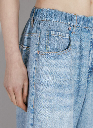 Printed Denim Track Pants Alexander Wang Printed Denim Track Pants Blue awg0255038