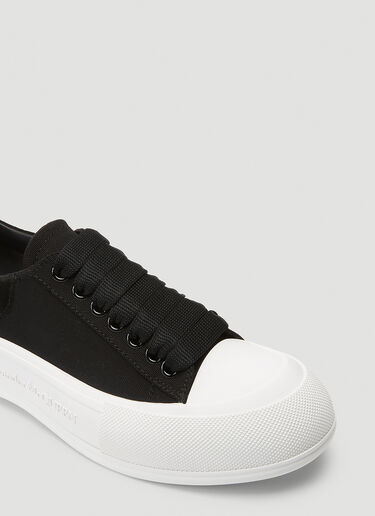 Alexander McQueen Deck Lace-Up Plimsoll Sneakers Black amq0244027