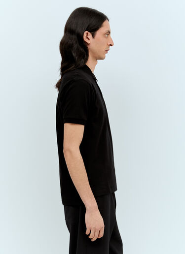 Comme Des Garçons PLAY 로고 패치 폴로 셔츠 블랙 cpl0356001