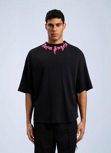 Curved Logo T-Shirt Palm Angels Curved Logo T-Shirt Black pma0162010