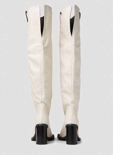 Ninamounah Howl Knee High Boots White nmo0252010