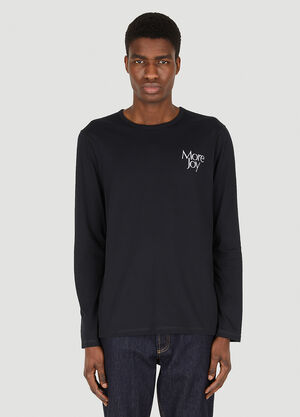 More Joy Embroidered Long Sleeve T-Shirt Black mjy0347014
