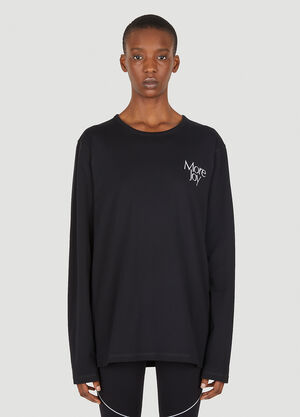 More Joy Embroidered Long Sleeve T-Shirt Black mjy0347046