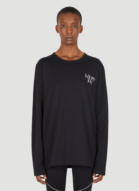 More Joy エンブロイダリー ロングスリーブTシャツ ブラック mjy0347073
