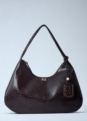 GANNI Extra Large Bou Hobo Handbag Brown gan0261036