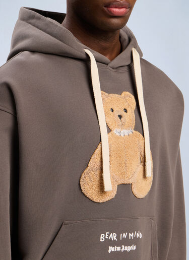 Bear In Mind Hooded Sweatshirt Palm Angels Bear In Mind Hooded Sweatshirt Grey pma0162053