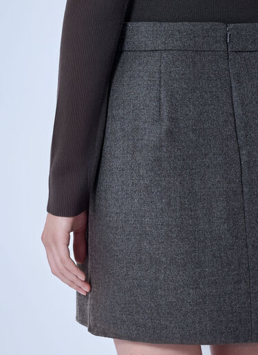 LN-CC® - Max Mara: Wool Blend Mini Skirt - Grey Max Mara Wool Blend Mini Skirt Grey max0266224