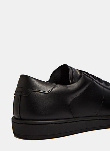 Saint Laurent Low-Top Leather Sneakers Black sla0122015