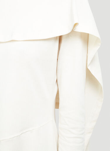 JW Anderson Draped Overlay Dress White jwa0244003