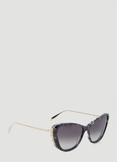 Alexander McQueen Spike Trim Cat-Eye Sunglasses Black amq0246051
