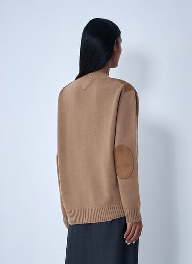 Wool-And-Cashmere-Blend Sweater Prada Wool-And-Cashmere-Blend Sweater Brown pra0262060