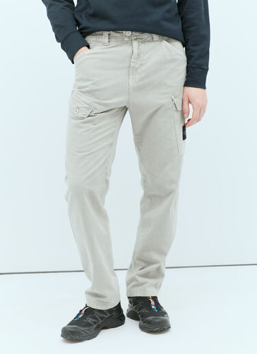 Stone Island Logo Patch Cargo Pants Grey sto0156019