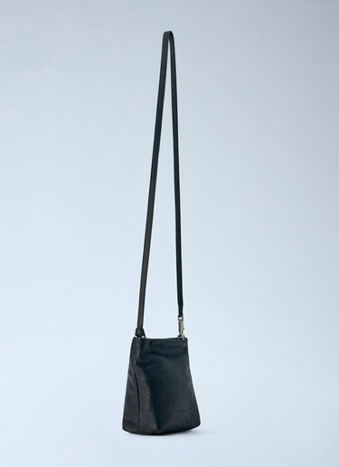 LN-CC® - Rick Owens: Leather Crossbody Bag - Black Rick Owens Leather Crossbody Bag Black ric0165028
