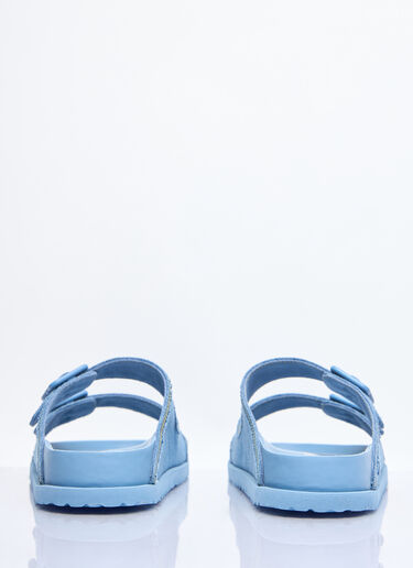 Birkenstock 1774 Arizona Stone Washed Denim Sandals Blue brs0158001