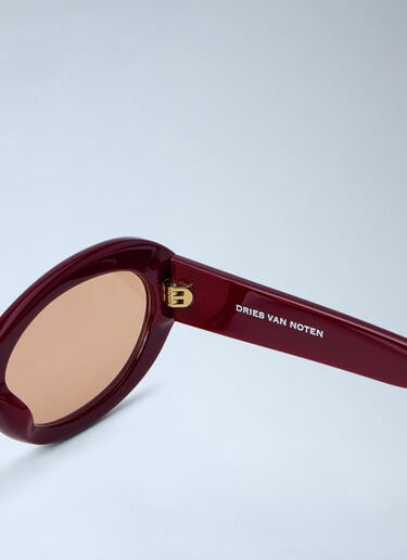 Dries Van Noten Oval Sunglases Red dvn0263051