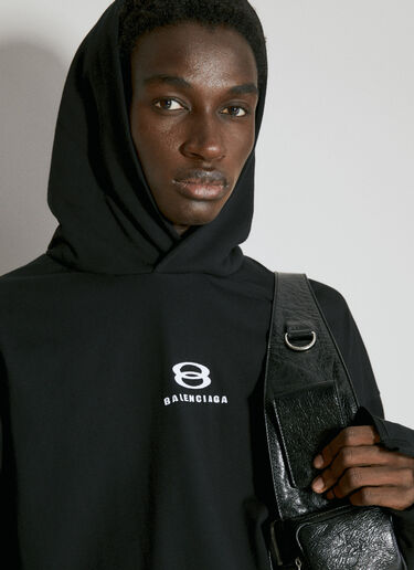 Logo Embroidery Deconstructed T-Shirt Balenciaga Logo Embroidery Deconstructed T-Shirt Black bal0154022