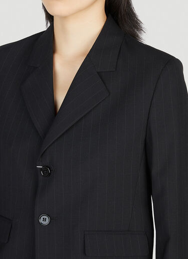 MM6 Maison Margiela Pinstripe Blazer Black mmm0252002