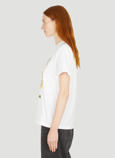 GANNI Graphic Print T-Shirt White gan0251017