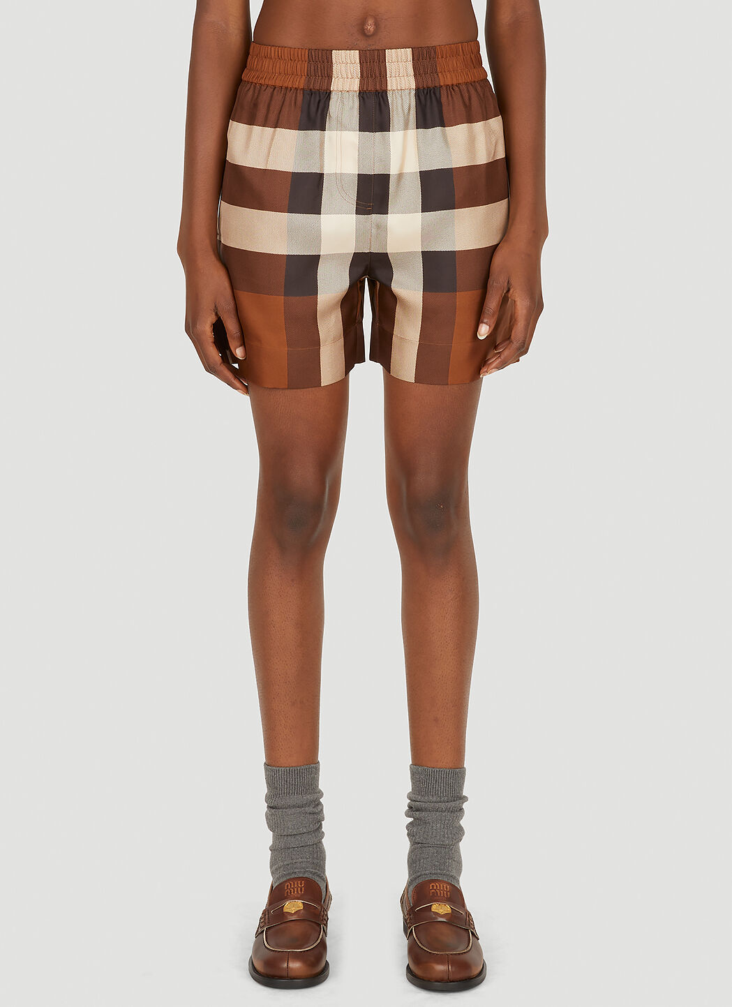 Burberry shorts womens brown hotsell
