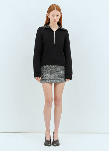 Gucci High Neck Wool Sweater Black guc0257027