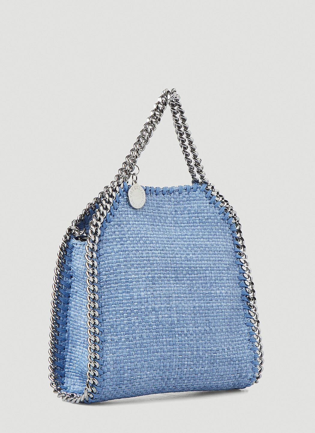 Stella McCartney Raffia Falabella Tiny Tote Bag in Blue LN CC