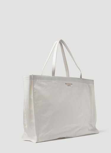 Acne Studios Coated Logo Tote Bag White acn0250079