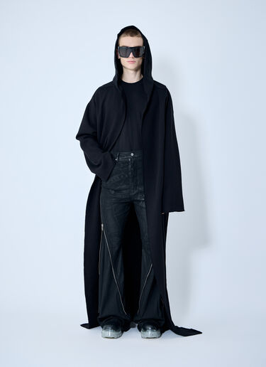 Rick Owens DRKSHDW Dragging Hood Gimp Sweatshirt Black drk0160013