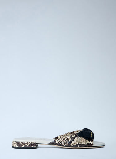 Prada Textured Slide Sandals Grey pra0263010