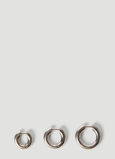Balenciaga Set Of Three Sharp Earrings Silver bal0154046