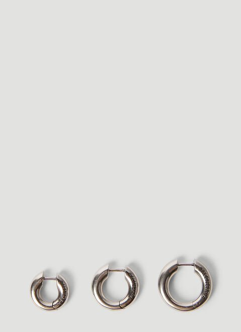 Balenciaga Set Of Three Sharp Earrings Black bal0154004