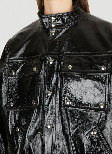 Gucci 스터드 장식 가죽 재킷 블랙 guc0251027