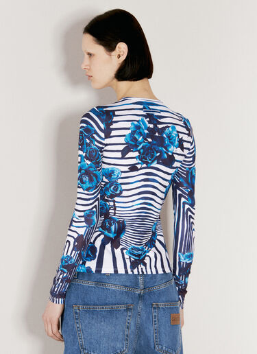 Jean Paul Gaultier Flower Body Morphing Top Blue jpg0256014