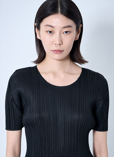 Pleats Please Issey Miyake Pleated Shirt Black plp0260017