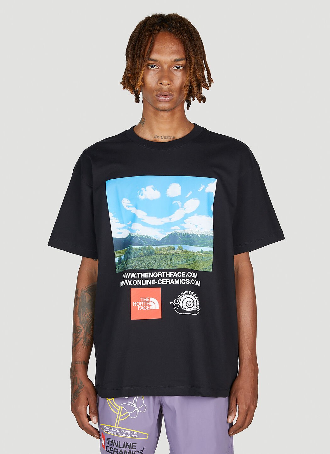 The North Face グラフィックプリントTシャツ ブラック tnf0146006