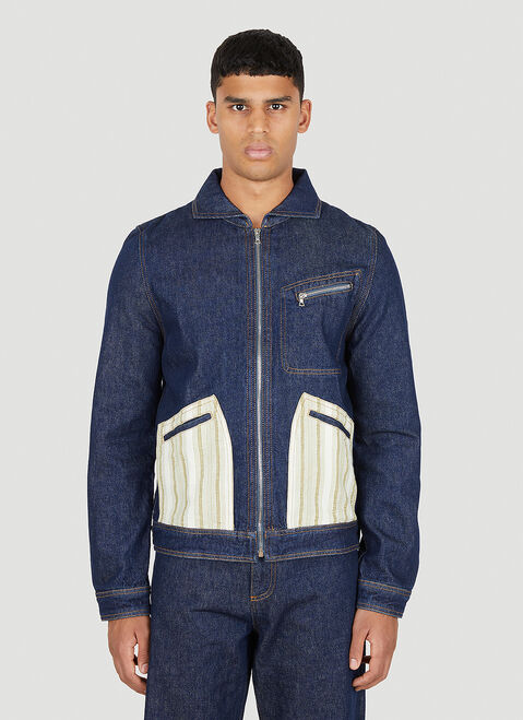 Wales Bonner Miles Denim Jacket White wbn0154007