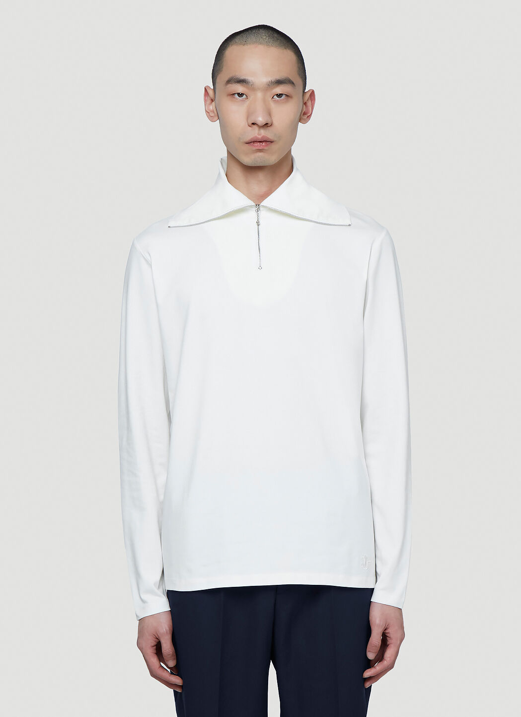 Jil Sander Half-Zipped Long Sleeve T-Shirt | LN-CC