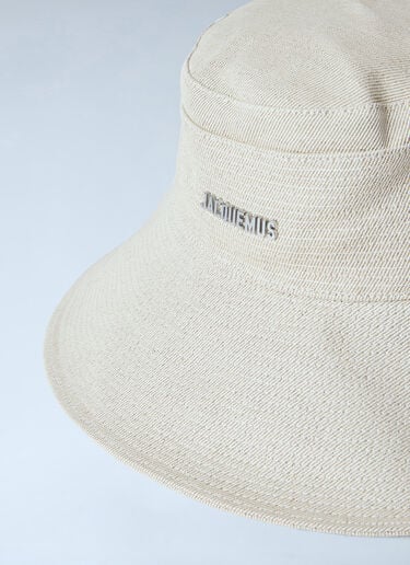 Jacquemus Le Bob De-Nîmes Bucket Hat White jac0264002
