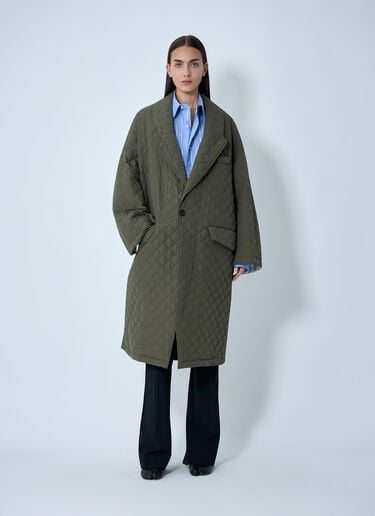 Maison Margiela Nylon Quilted  Coat Green mla0262001