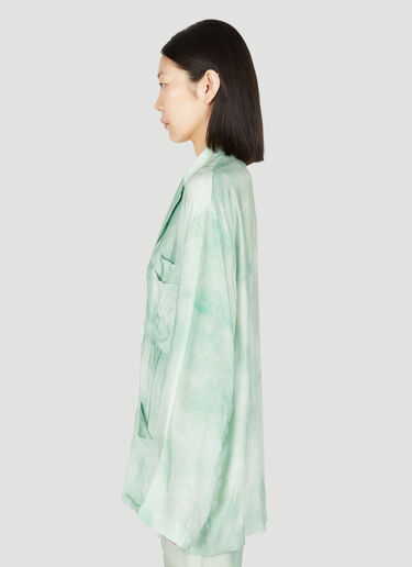 Acne Studios Marbel Print Oversized Pyjamas Shirt Green acn0254028