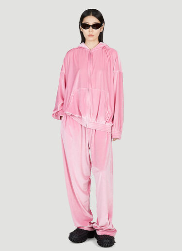 Balenciaga BB Paris Zip-Up Hooded Sweatshirt Pink bal0253010