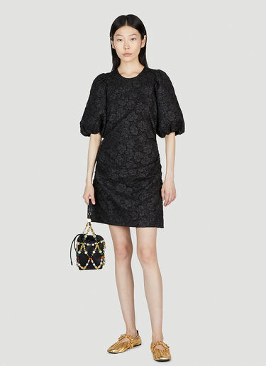 GANNI Jacquard Dress Black gan0253019