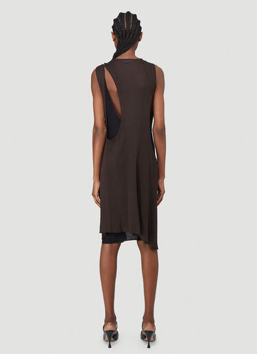 Bottega Veneta Asymmetric Knit Dress Brown bov0240019