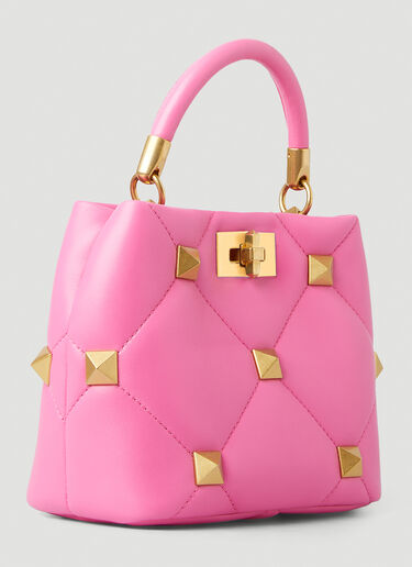 Valentino Top Handle Roman Stud Mini Handbag Pink val0247028