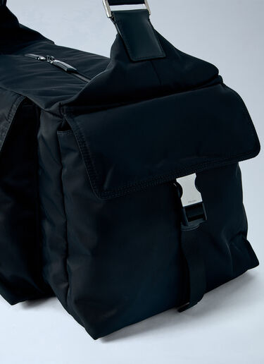 LN-CC® - Prada: Explore Re-Nylon and Leather Duffel Bag - Black Prada Explore Re-Nylon and Leather Duffel Bag Black pra0166019