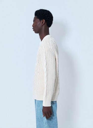 Lacoste Cable Knit Cardigan White lac0164014