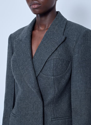 RÓHE Cup Detailed Blazer Grey roe0266001